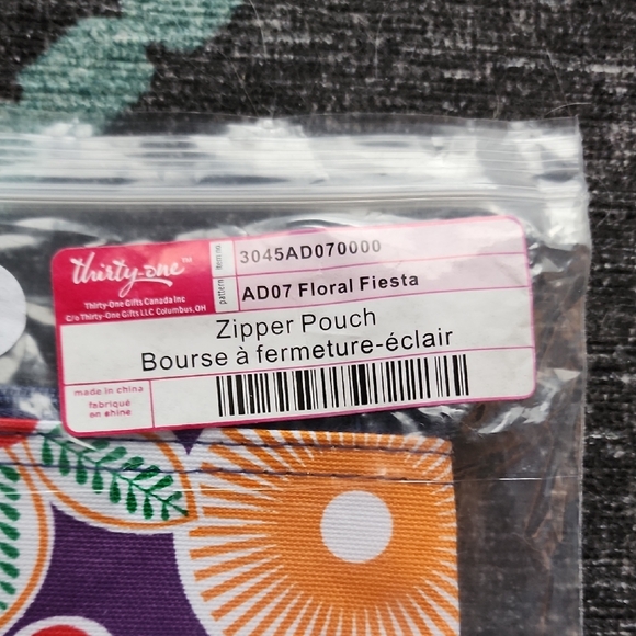 Thirty-One Floral Fiesta Zippered Pouch - Picture 2 of 2